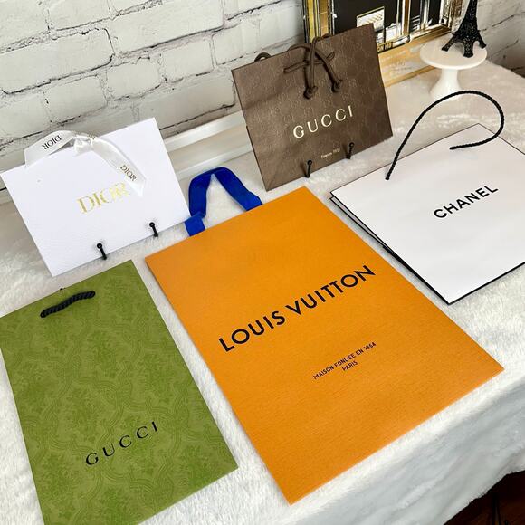 Louis Vuitton Handbags - Louis Vuitton, Chanel, Gucci, Dior bundle of 5 GREAT small shopping bags